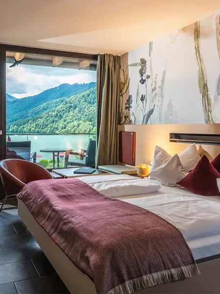Seeehaus-Zimmer im ersten Obergeschoss mit Seeblick